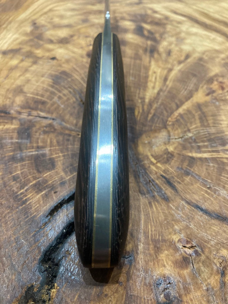 False Edge Small false edge hunter with false edge and pocket sheath – KD Knives