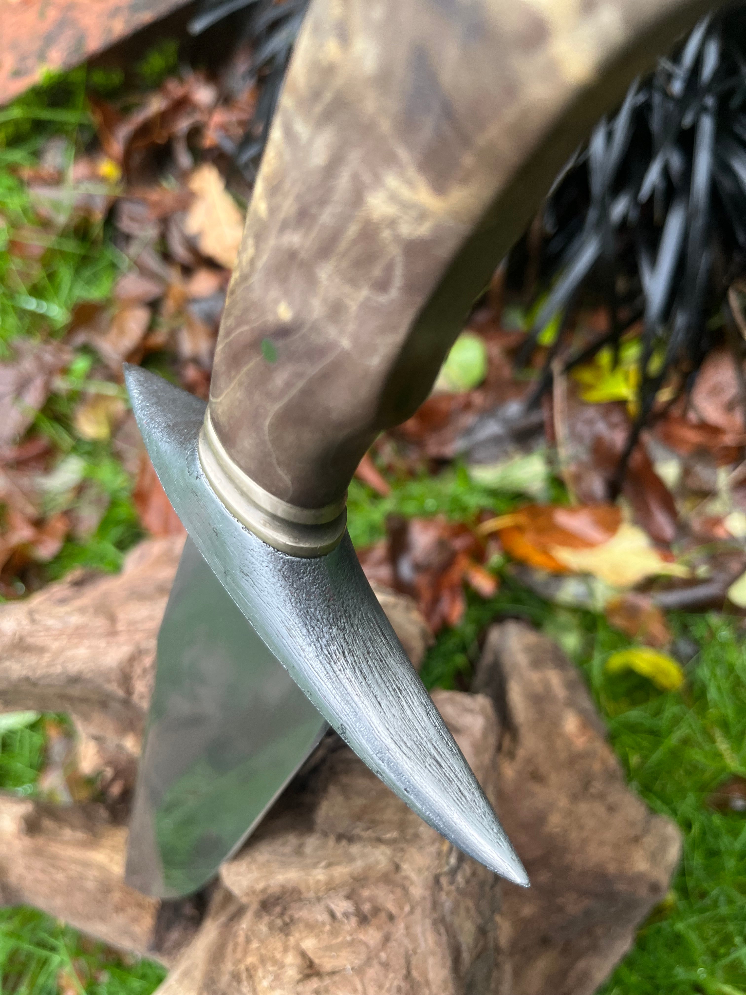 bowie blade with false edge