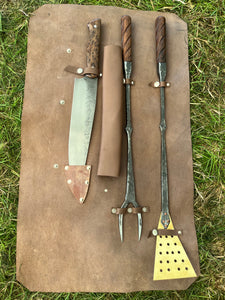 hand forged BBQ/ kitchen knife set