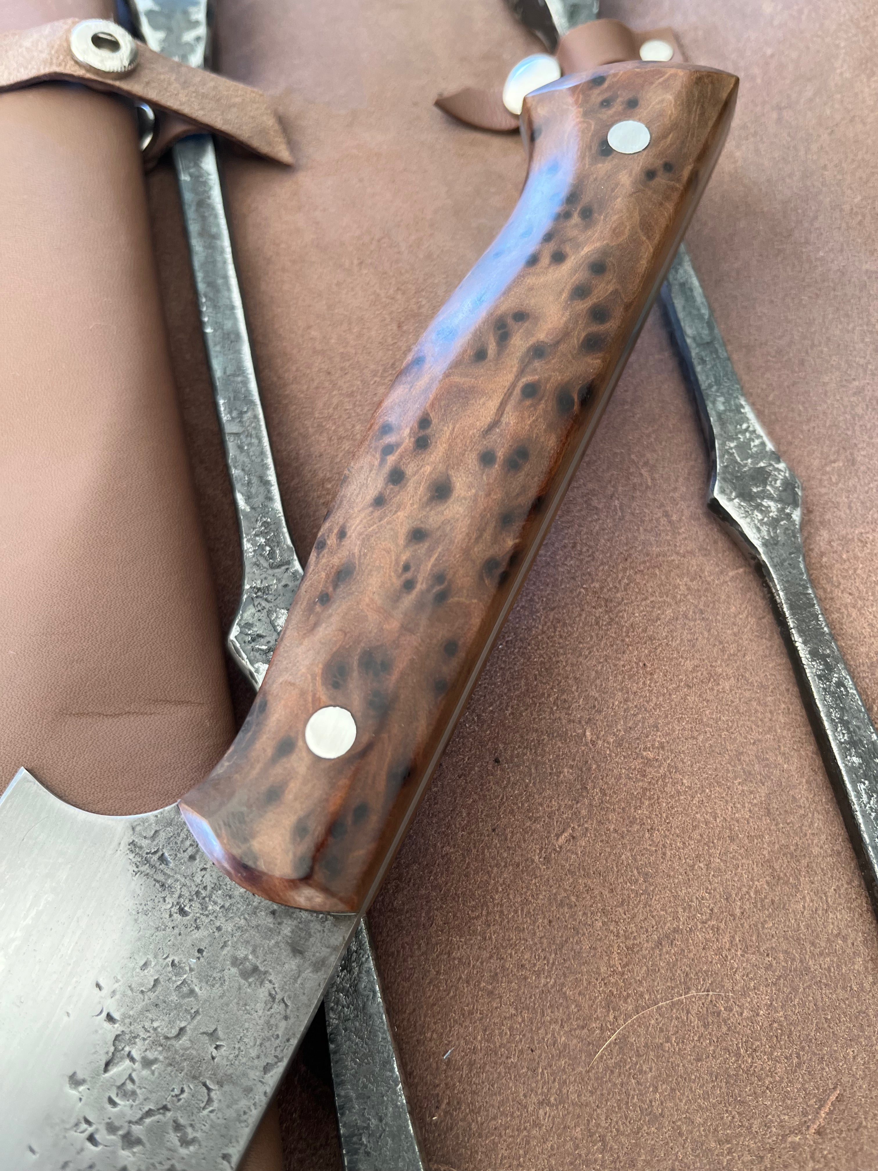 hand forged BBQ/ kitchen knife set