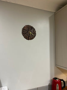 sculpted copper clock