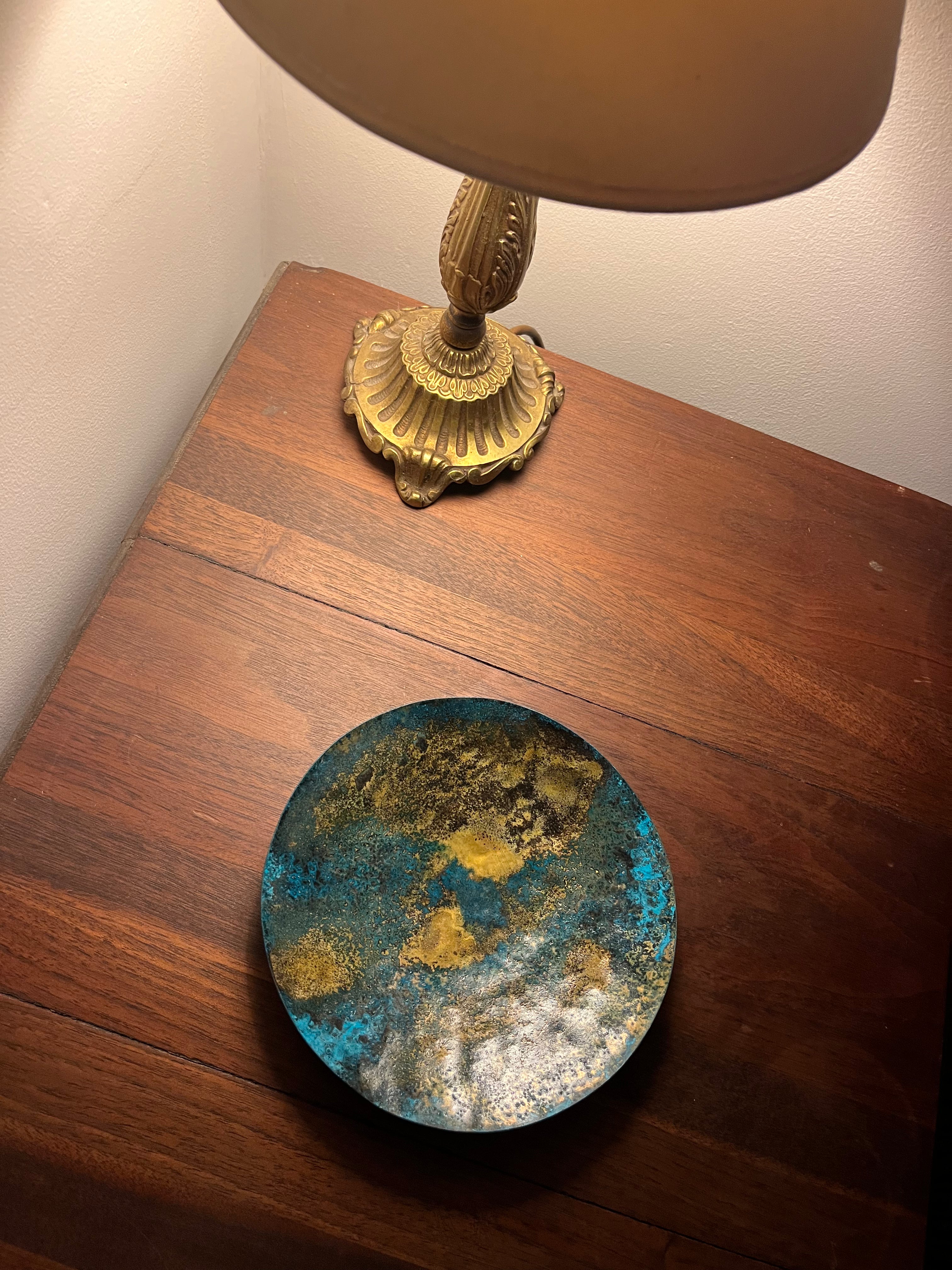 Brass bowl with patina