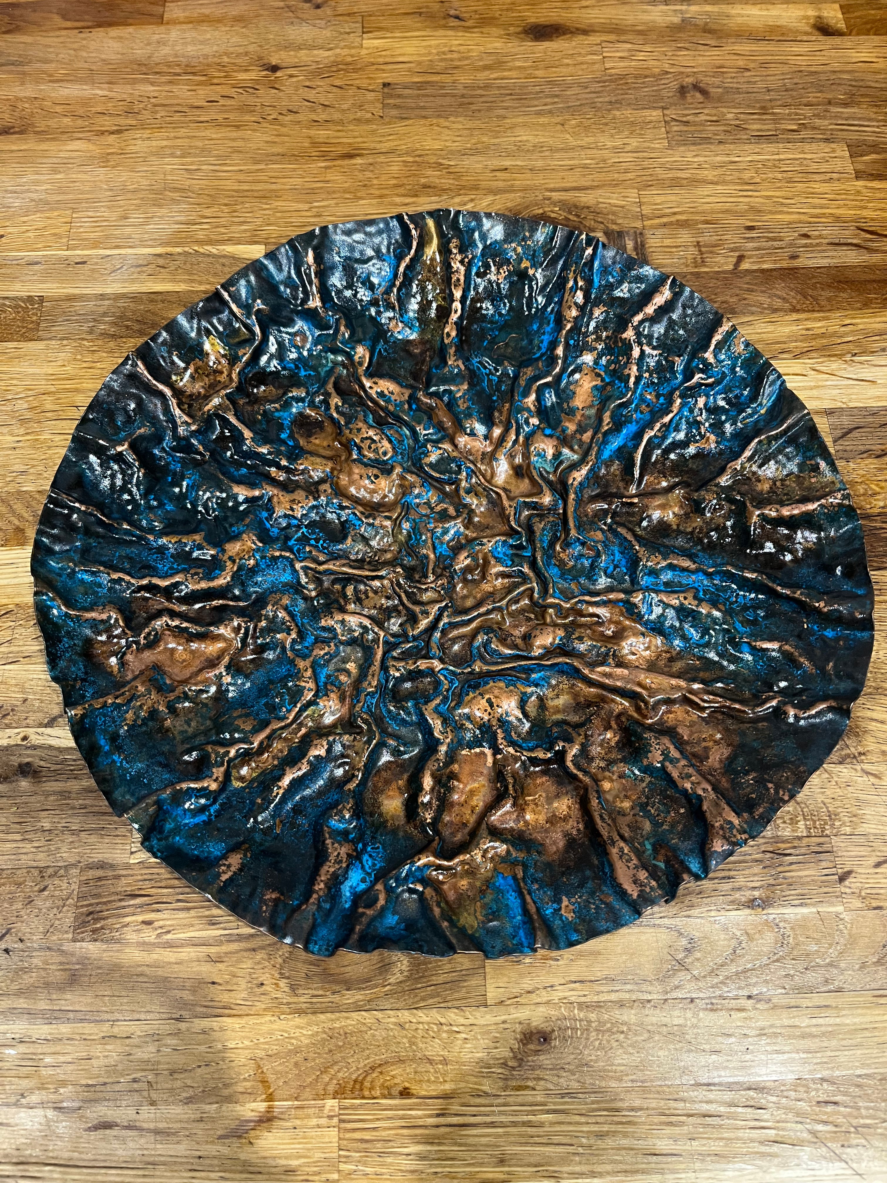 sculpted copper bowl