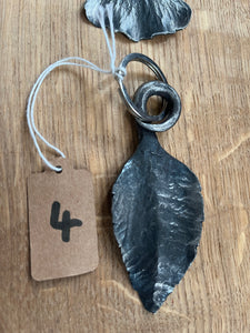Large forged leaf keyring