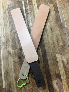 Solid leather knife strop