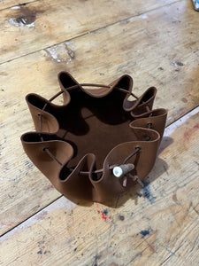 Medium leather tinder pouch